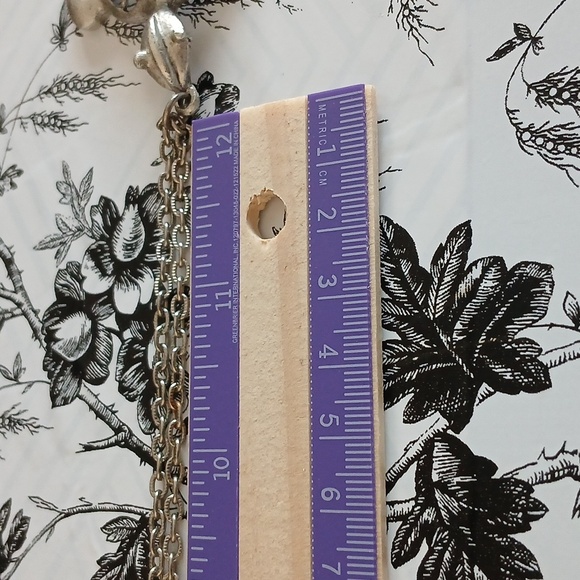 Vintage Silvertone Animal Eclectic Whimsical Turtle Pendant Necklace - Picture 2 of 11